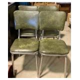 Set of four chrome and vinyl chairs with