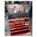 Power-kraft metal tool chest with multiple