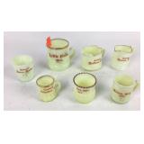 Souvenir Uranium Custard glass Cups