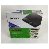 Sony DVD player with PlayStation Now, opened box,