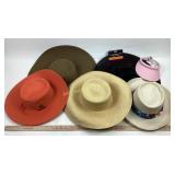 Sun Hats: Brown, Orange & Natural, Velvet Spider