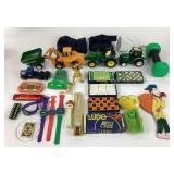 Snowman pez with feet. John Deere plastic toy