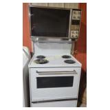 electric stove with an integrated oven and