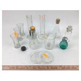 Glass makers, petri dish, apothecary jar.