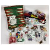 Hot Wheel and Matchbox cars, wooden toys,