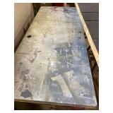 Handmade wooden workbench power hook up, fire