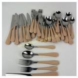 Fiestaware Swirl Apricot flatware