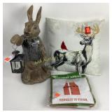 Pier 1 Rabbit Hanging Candle Holder Statue, Buck