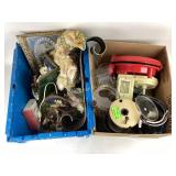 Winter figurines, porcelain doll, picture frame