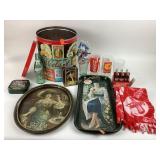 Coca-Cola serving tray, Pespi-Cola serving tray,