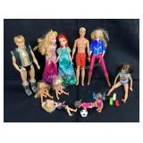 Disney princess dolls Aurora, Ariel, kristoff.