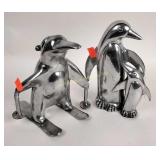 Skiing Penguin, Mother daughter Pewter
