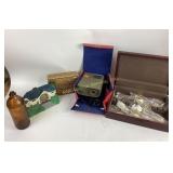 White Owl cigar box, Clorox amber Bottle,