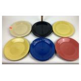 [5] Homer Laughlin Fiesta Ware dinner plates,
