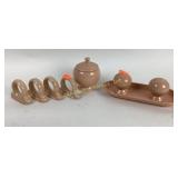 Peach Fiesta- ware salt and pepper Shakers, [4]