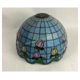 Tiffany style stained glass globe