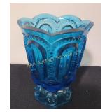 Blue Glass Moon and Stars Vase This beautiful