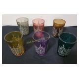 Set of Multicolored Moroccan-Style Tea Glasses