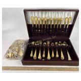 Nobility Plate shell design flatware set in case