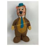 Yogi Bear stuffed toy with rubber face.