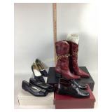 Carlos Slinger Red Womens Boot 8M, Etienne Aigner