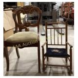 Pair of chairs in different styles ï¿½ a larger