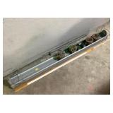Metal galvanized feeding trough, clay planter