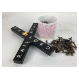 Skeleton keys and other types of keys. Plastic