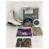 Riedell ice skates, 6.5, glit inland 5x7 frame,