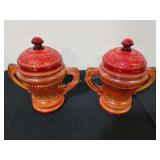 Summit Glass Sugar and Creamer Set with Embossed