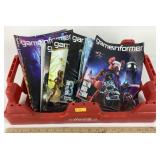 Coca-Cola plastic crate. Gaming magazines game