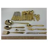 Made in Italy gold toned flatware
