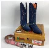 Laredo Blue Suede Boot Women