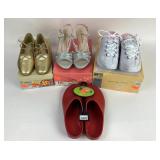 Shoes: 9 & Co. 8M Old Gold Leather, De Blossom 8M