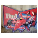Budweiser Conoco #1 car metal sign, 34Wx30H, some