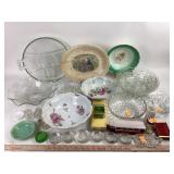 Uranium glass furniture leg rest, clear glass