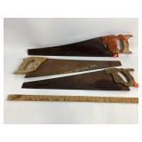 [3] Wooden handled hand saws