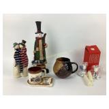 Snowman Wooden x2, Mustached Face Mug, The Alamo