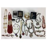 Beaded and carved necklace, new Chicos women