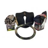 Mossy Oak Steering Wheel Cover, Harlov Seat Pad,