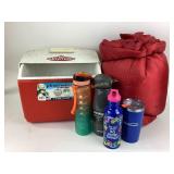 Igloo Playmate cooler, sleeping bag, electric