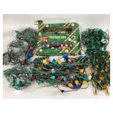 Regal Large bulb Christmas lights, tinsel