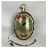 Budweiser lighted motion clock works. Lights