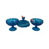 [2] Moon and Stars candle holders, compote dish