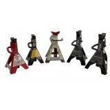 Jackstands 2 and 3 ton, set of five.