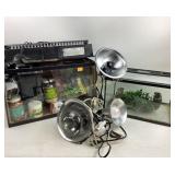 Aquarium tanks/animal. Heat lamps. Various