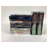 DVDs band of Brothers, Patton, the dark Knight,