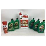 5 quarts of 5w-30 oil, scotch gard fabric spray.