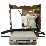 Wooden rifle rack has water damage, massage