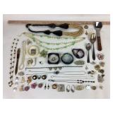 Costume jewelry and spoons